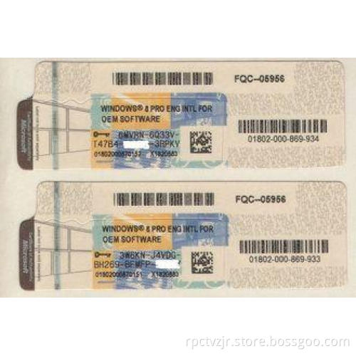 Professional Windows Product Key Sticker license COA Label